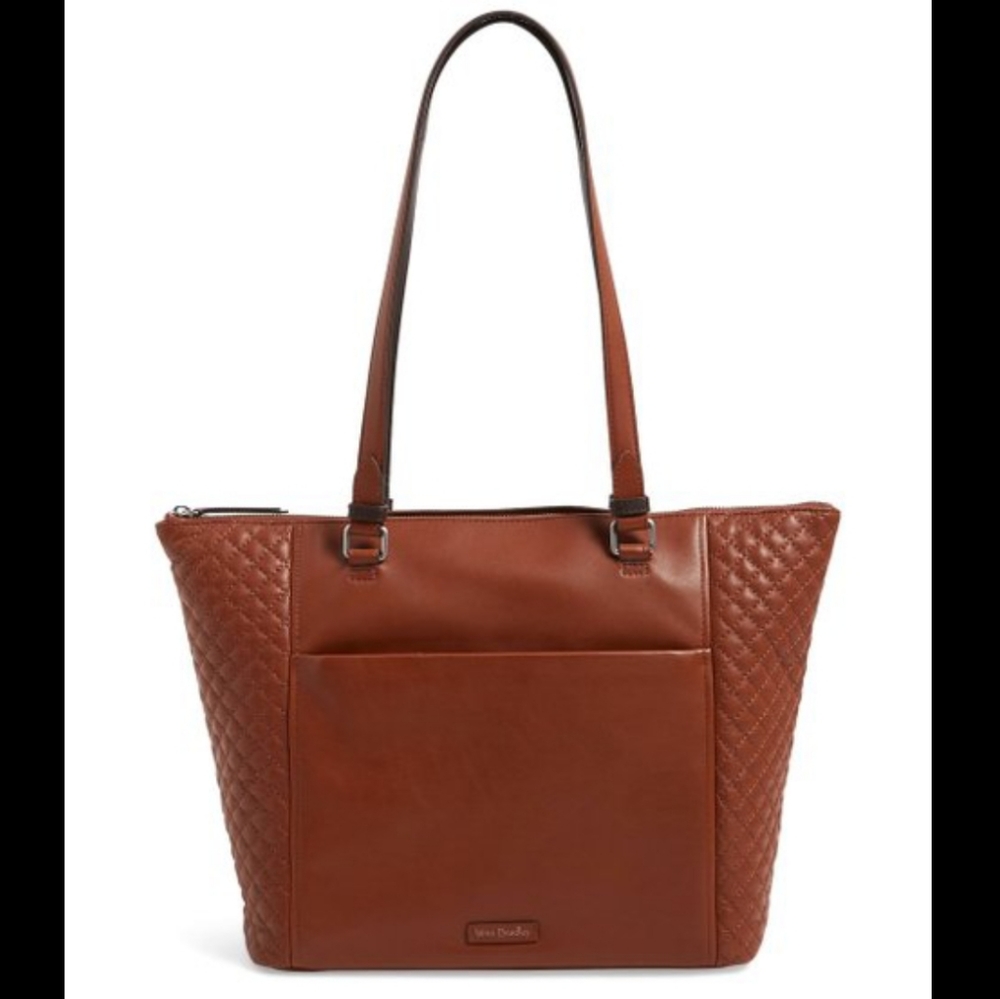 Vera Bradley Quilted Leather Carryall Tote